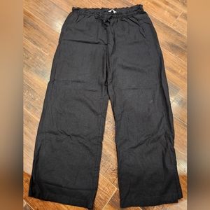 Sonoma Black linen drawstring dress pants